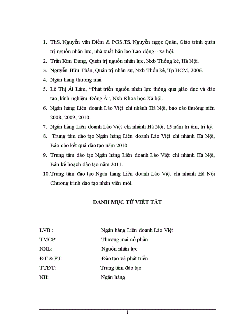 image for page Một số giải pháp nhằm hoàn thiện công tác đào tạo và phát triển nguồn nhân lực cho Ngân hàng Liên doanh Lào Việt chi nhánh Hà Nội 1