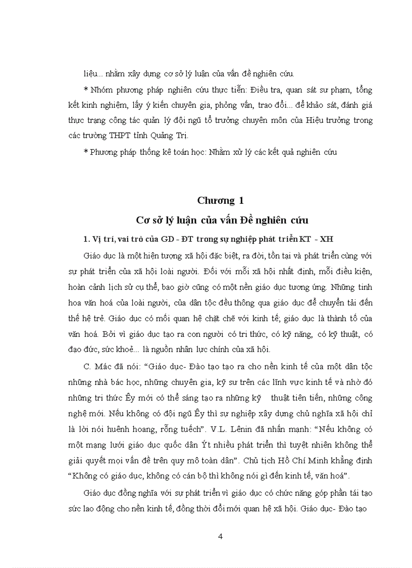 image for page Các biện pháp quản lý đội ngũ tổ trưởng chuyên môn của Hiệu trưởng ở trường THPT 1