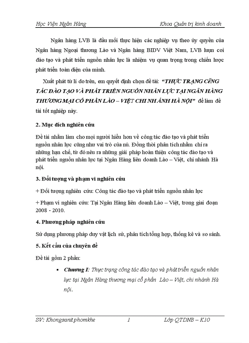 image for page Thực trạng công tác đào tạo và phát triển nguồn nhân lực tại ngân hàng thương mại cổ phần Lào Việt chi nhánh hà nội 1