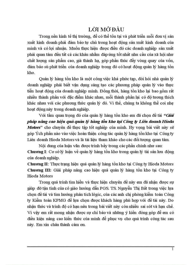 image for page Giải pháp nâng cao hiệu quả quản lý hàng tồn kho tại Công ty Liên doanh Hioda Motors 1