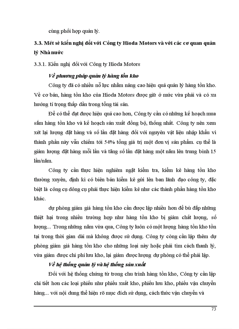 image for page Giải pháp nâng cao hiệu quả quản lý hàng tồn kho tại Công ty Liên doanh Hioda Motors 1