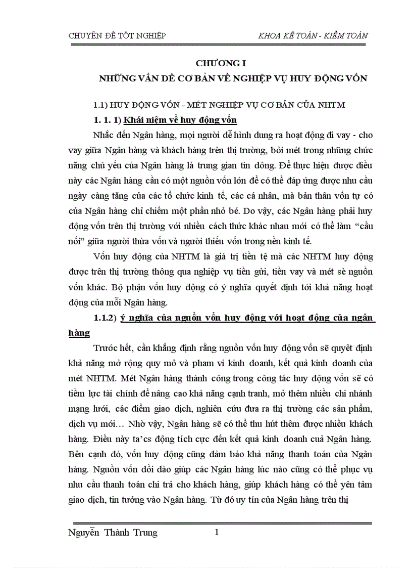image for page Thực trạng và giải pháp nhằm nâng cao hiệu quả nghiệp vụ huy động vốn tại sở giao dịch Thăng Long NHTMCP Nam Á
