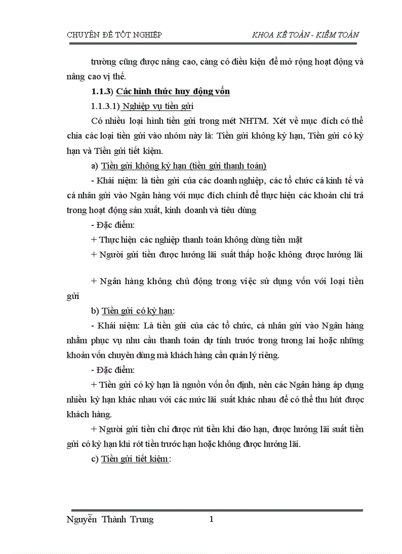 image for page Thực trạng và giải pháp nhằm nâng cao hiệu quả nghiệp vụ huy động vốn tại sở giao dịch Thăng Long NHTMCP Nam Á