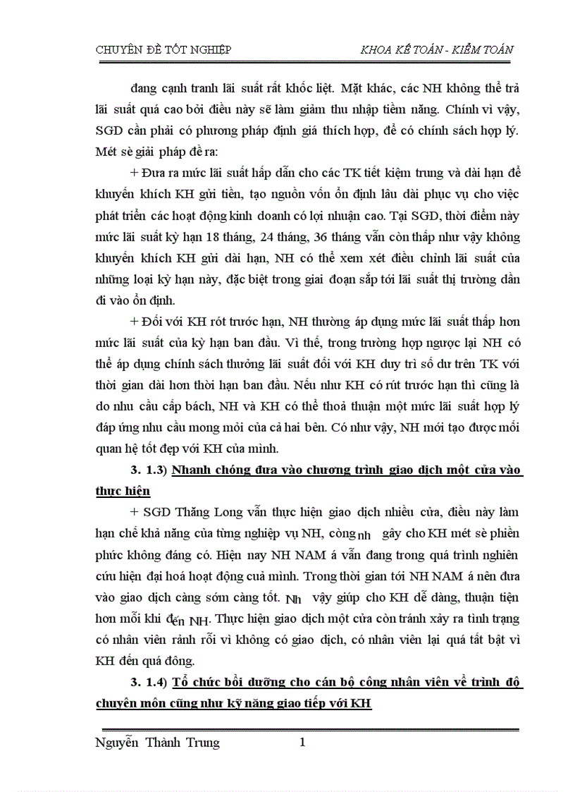 image for page Thực trạng và giải pháp nhằm nâng cao hiệu quả nghiệp vụ huy động vốn tại sở giao dịch Thăng Long NHTMCP Nam Á