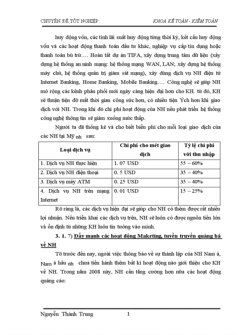 image for page Thực trạng và giải pháp nhằm nâng cao hiệu quả nghiệp vụ huy động vốn tại sở giao dịch Thăng Long NHTMCP Nam Á