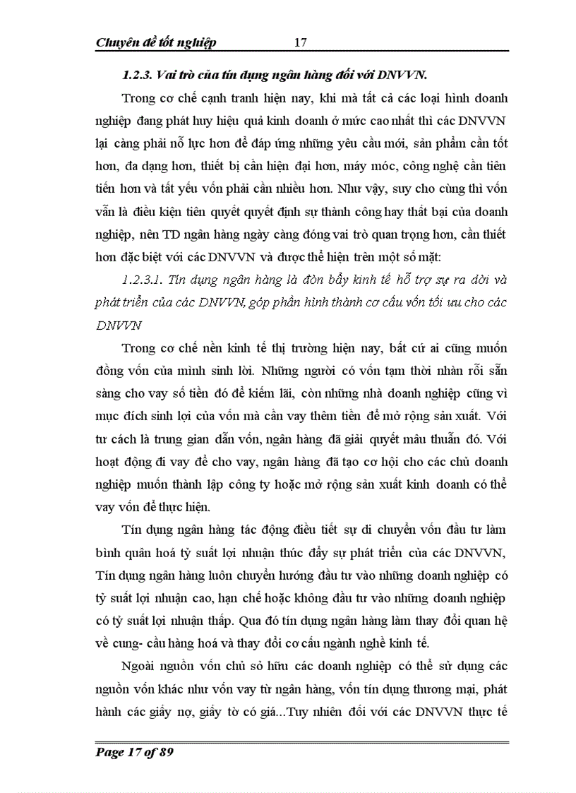 image for page Phát triển hoạt động tín dụng đối với các doanh nghiệp vừa và nhỏ tại Ngân hàng thương mại cổ phần quân đội Chi nhánh Minh Khai 1