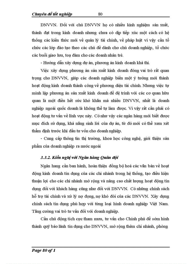 image for page Phát triển hoạt động tín dụng đối với các doanh nghiệp vừa và nhỏ tại Ngân hàng thương mại cổ phần quân đội Chi nhánh Minh Khai 1