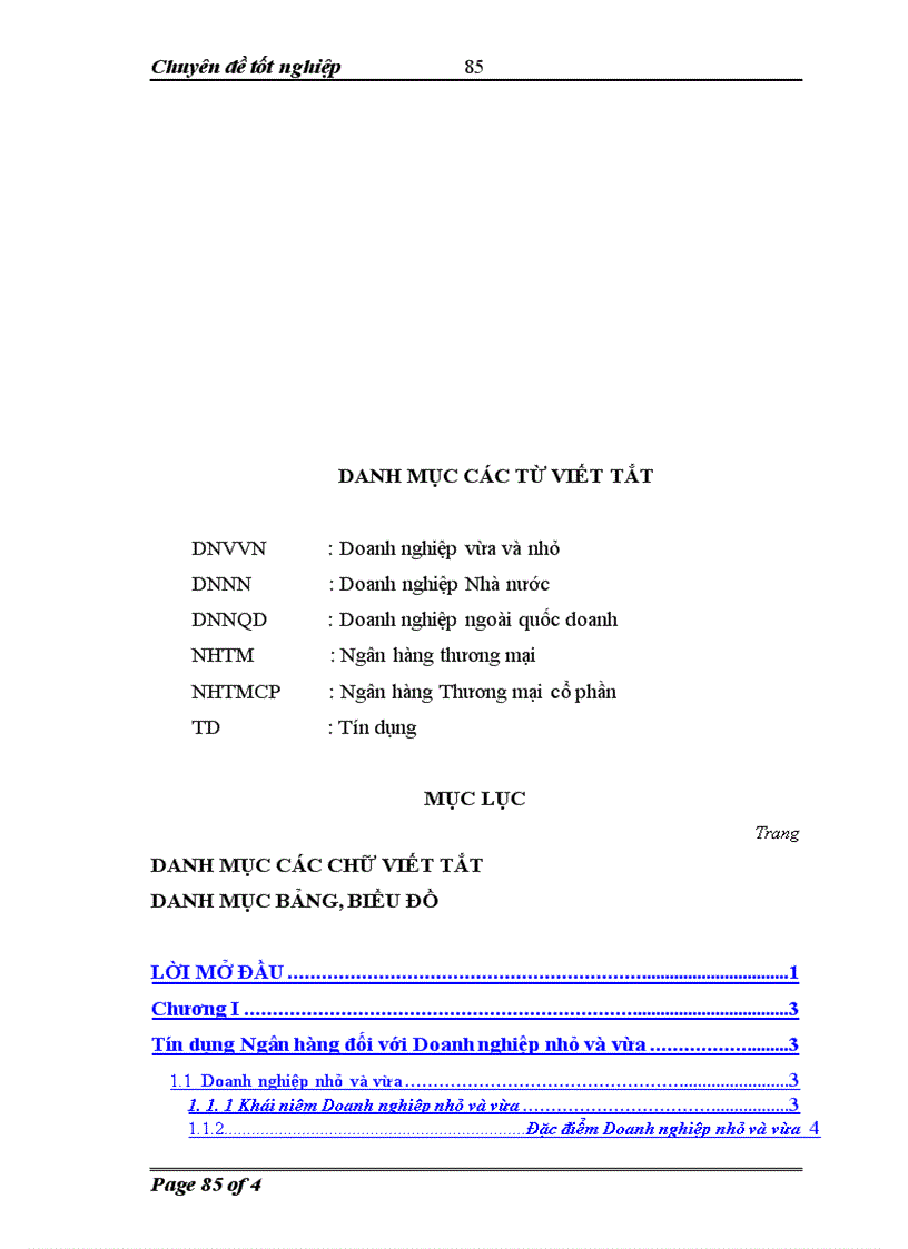 image for page Phát triển hoạt động tín dụng đối với các doanh nghiệp vừa và nhỏ tại Ngân hàng thương mại cổ phần quân đội Chi nhánh Minh Khai 1