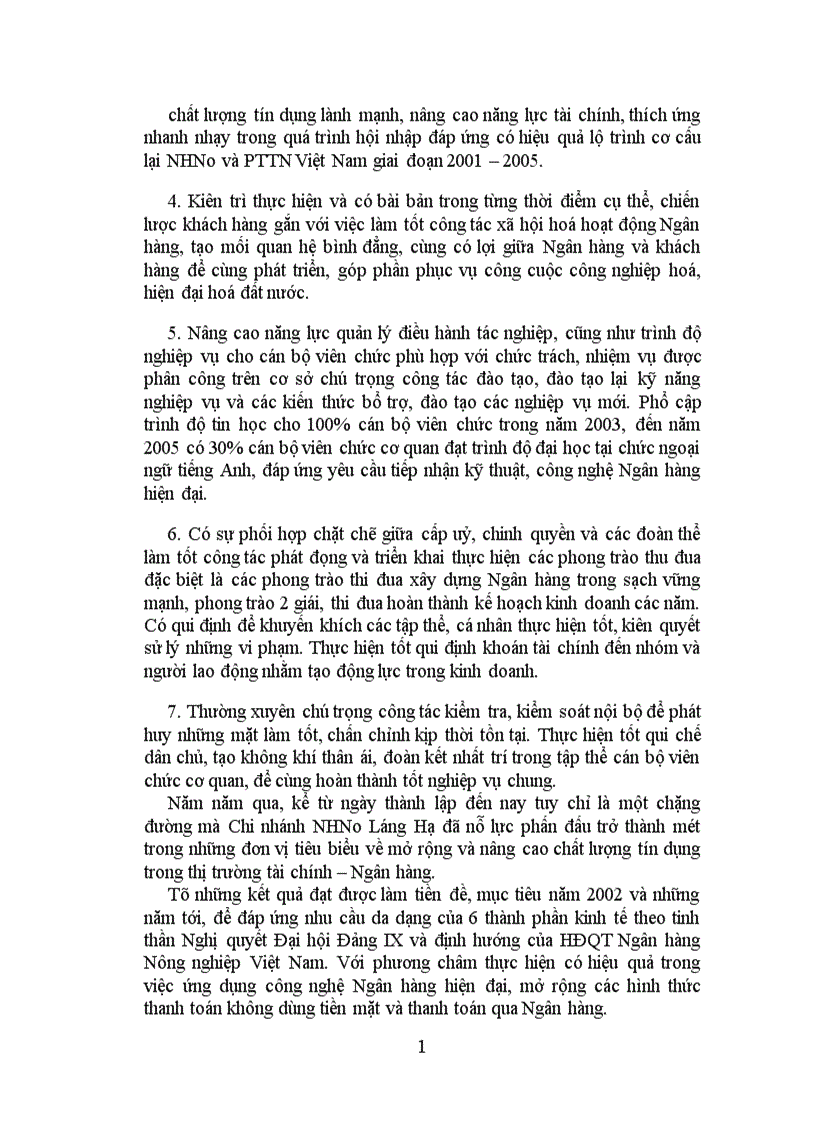 image for page Khái quát về tình hình hoạt động của Chi nhánh Ngân hàng Nông nghiệp và Phát triển Nông thôn Láng Hạ