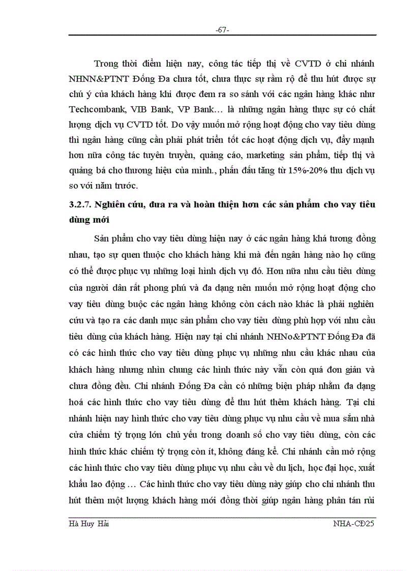 image for page Mở rộng hoạt động cho vay tiêu dùng tại Ngân hàng nông nghiệp và phát triển nông thôn chi nhánh Đống Đa 1