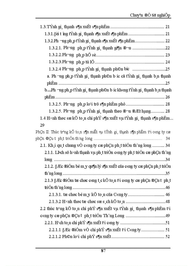 image for page Hoàn thiện kế toán chi phí sản xuất và tính giá thành sản phẩm tại Công ty cổ phần phát triển Thăng Long 1