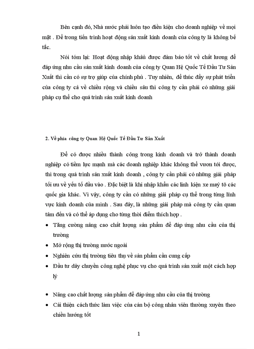 image for page Nhập khẩu linh kiện lắp ráp xe máy của công ty Quan Hệ Quốc Tế Đầu Tư Sản Xuất Thuận lợi khó khăn và giải pháp