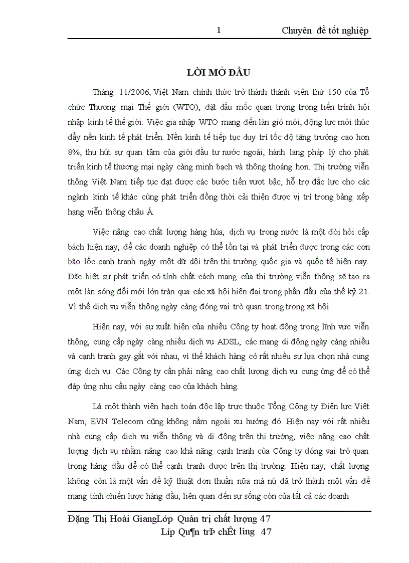image for page Nâng cao chất lượng dịch vụ nhằm tăng cường khả năng cạnh tranh của Công ty thông tin viễn thông điện lực 1