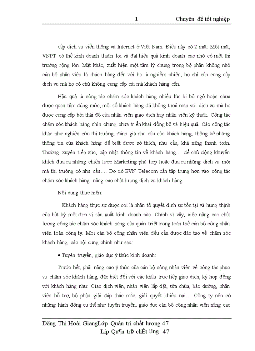 image for page Nâng cao chất lượng dịch vụ nhằm tăng cường khả năng cạnh tranh của Công ty thông tin viễn thông điện lực 1