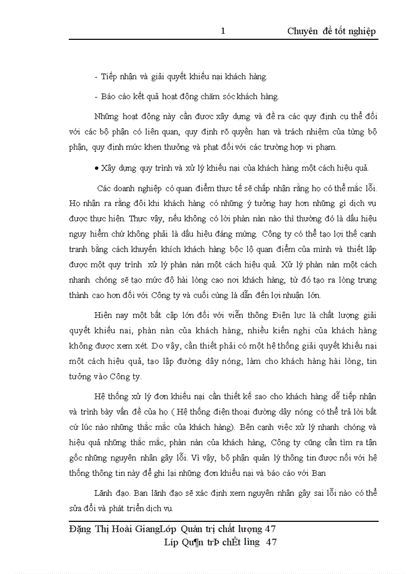 image for page Nâng cao chất lượng dịch vụ nhằm tăng cường khả năng cạnh tranh của Công ty thông tin viễn thông điện lực 1