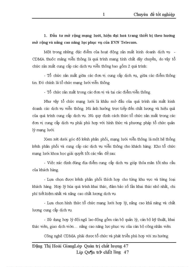 image for page Nâng cao chất lượng dịch vụ nhằm tăng cường khả năng cạnh tranh của Công ty thông tin viễn thông điện lực 1