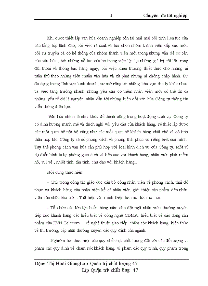 image for page Nâng cao chất lượng dịch vụ nhằm tăng cường khả năng cạnh tranh của Công ty thông tin viễn thông điện lực 1