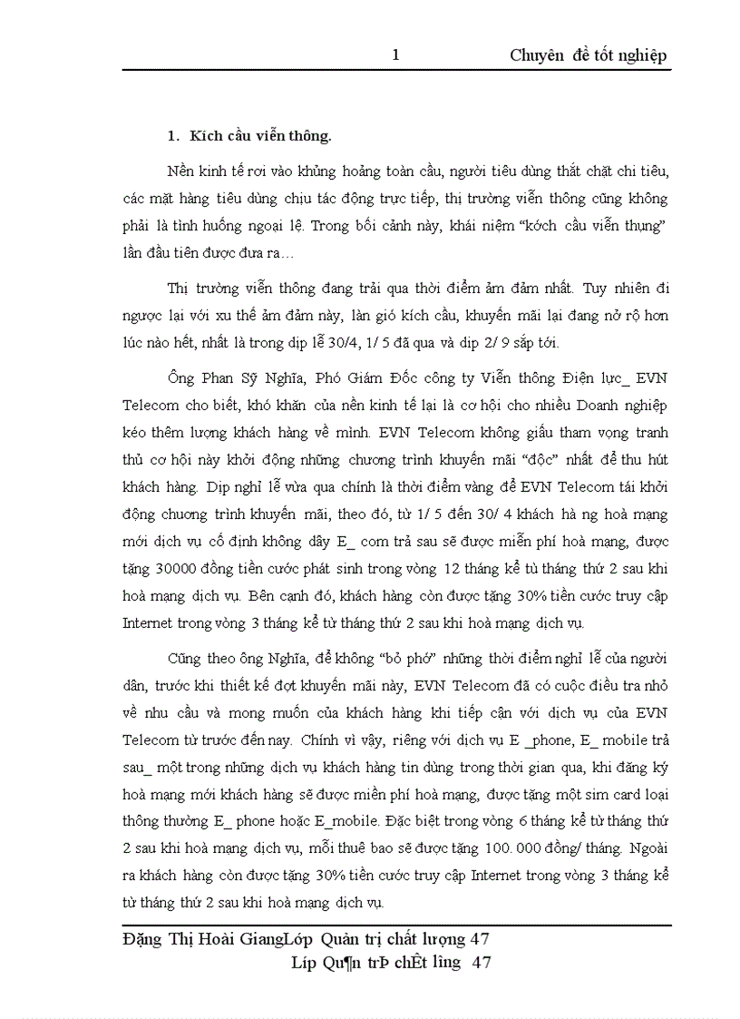 image for page Nâng cao chất lượng dịch vụ nhằm tăng cường khả năng cạnh tranh của Công ty thông tin viễn thông điện lực 1
