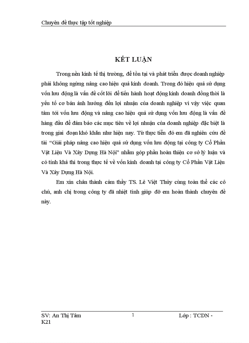 image for page Nâng cao hiệu quả sử dụng vốn lưu động tại công ty cổ phần Vật Liệu và Xây Dựng Hà Nội