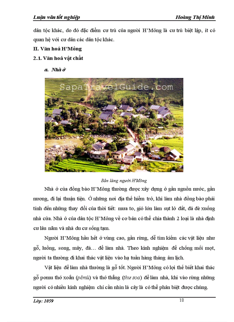 image for page Khai thác văn hoá H Mông của công ty CP Dịch vụ Du lịch Đường sắt Hà Nội để phát triển du lịch ở Sa Pa Lào Cai