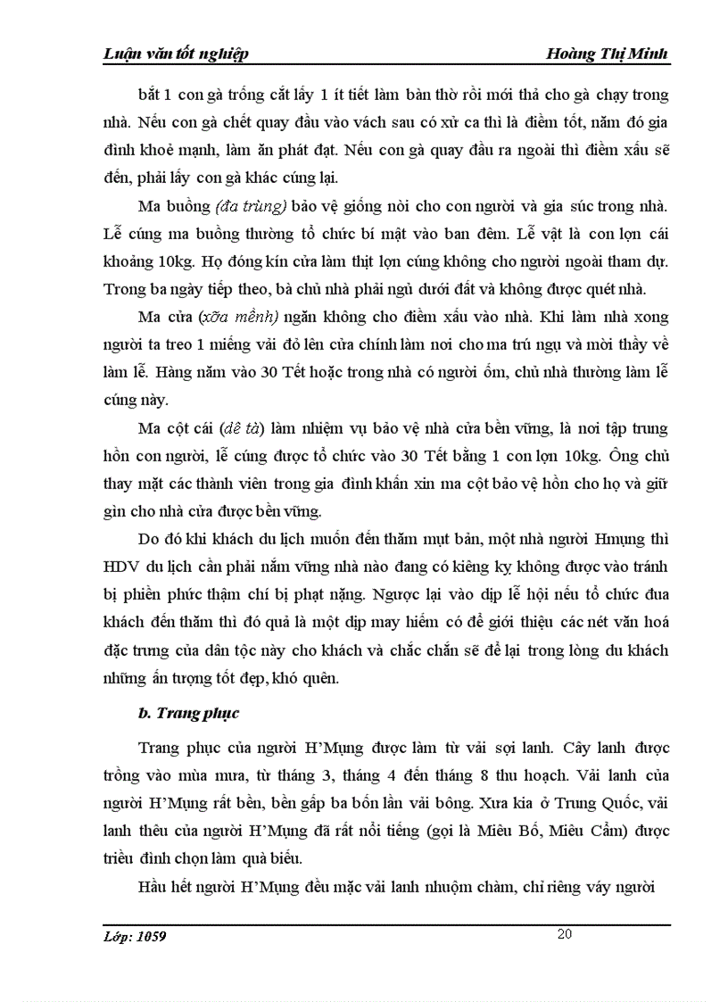 image for page Khai thác văn hoá H Mông của công ty CP Dịch vụ Du lịch Đường sắt Hà Nội để phát triển du lịch ở Sa Pa Lào Cai