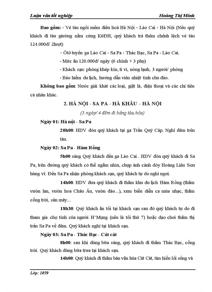 image for page Khai thác văn hoá H Mông của công ty CP Dịch vụ Du lịch Đường sắt Hà Nội để phát triển du lịch ở Sa Pa Lào Cai