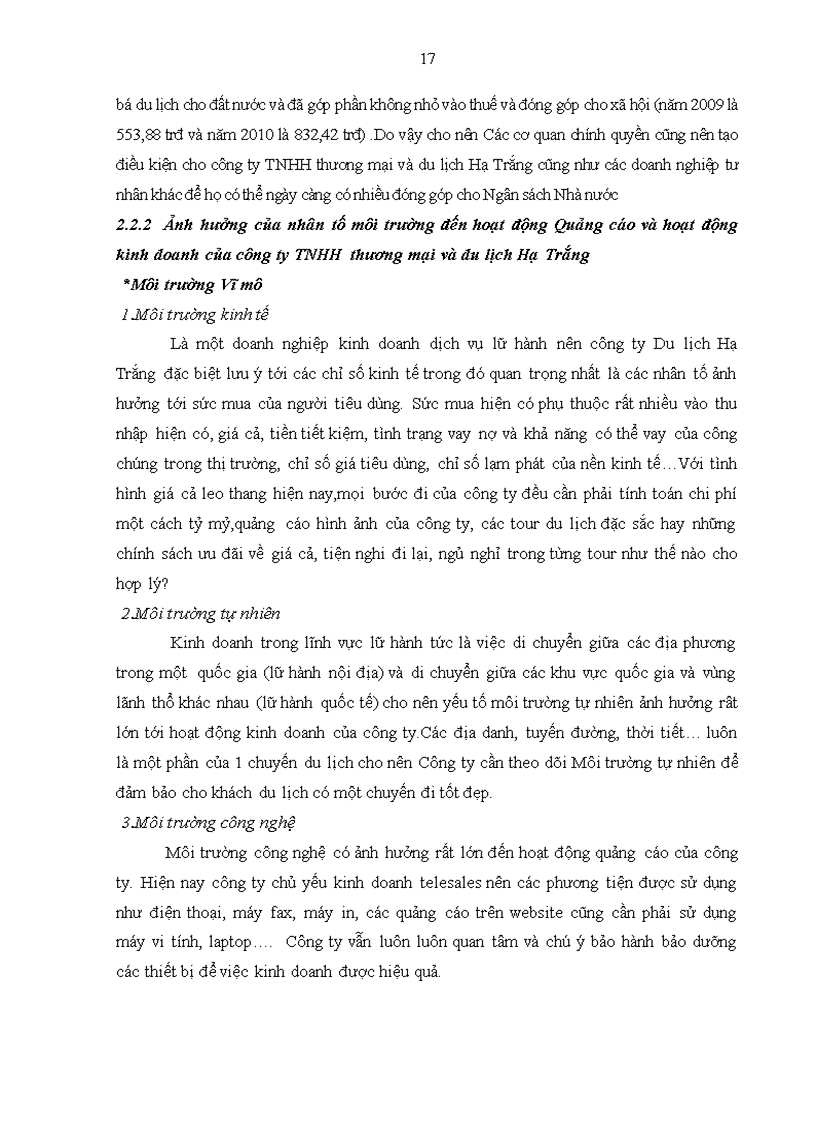 image for page Giải pháp hoàn thiện hoạt động quảng cáo đối với thị trường khách du lịch nội địa của Công ty TNHH thương mại và du lịch Hạ Trắng