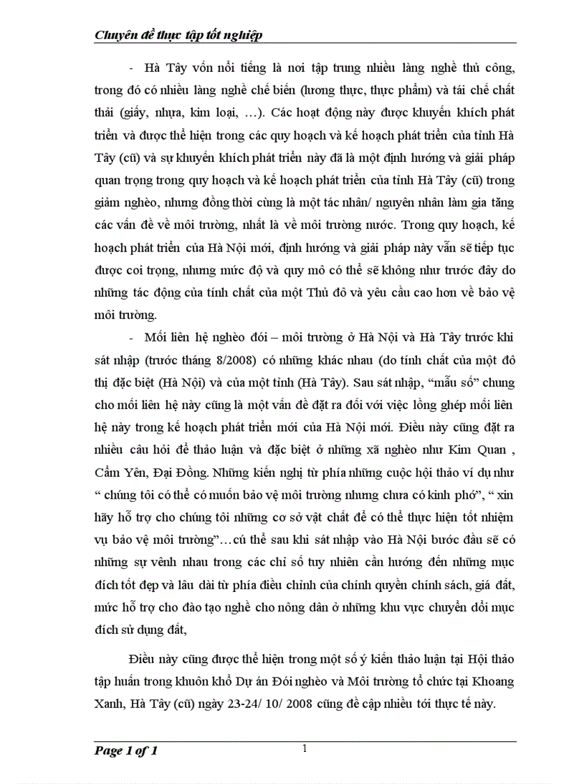 image for page Đề xuất một số giải pháp quản lý môi trường tại các xã nghèo tại Hà Nội Hà Tây cũ