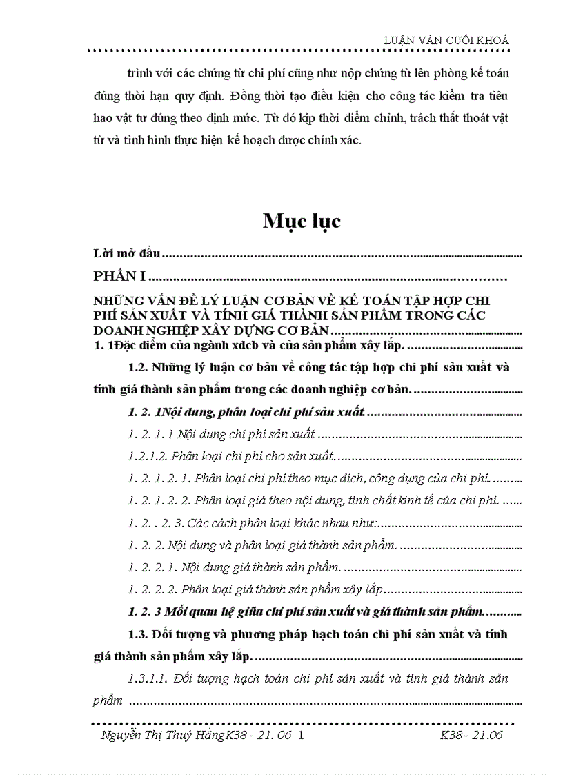 image for page Hoàn thiện kế toán tập hợp chi phí sản xuất và tính giá thành sản phẩm xây lắp tại Công ty xây dựng và phát triển đô thị 1