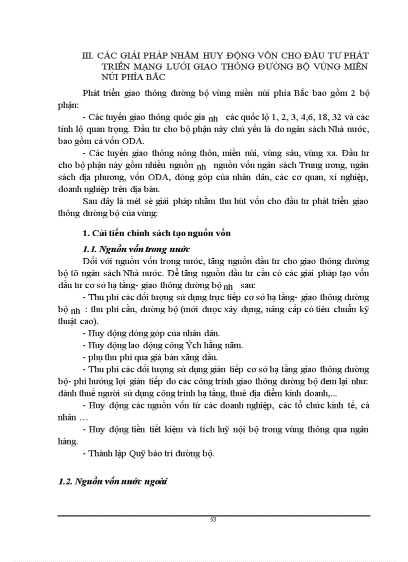 image for page Phương hướng và giải pháp nhằm tăng cường huy động vốn cho đầu tư phát triển mạng lưới giao thông đường bộ vùng miền núi phía Bắc giai đoạn 2001 2010 1