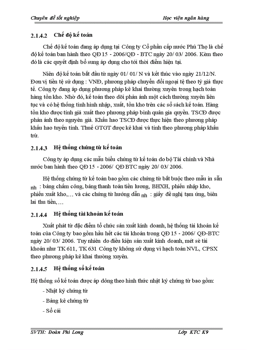 image for page Thực trạng và giải pháp hoàn thiện kế toán chi phí sản xuất và tính giá thành sản phẩm tại Công ty Cổ phần cấp nước Phú Thọ