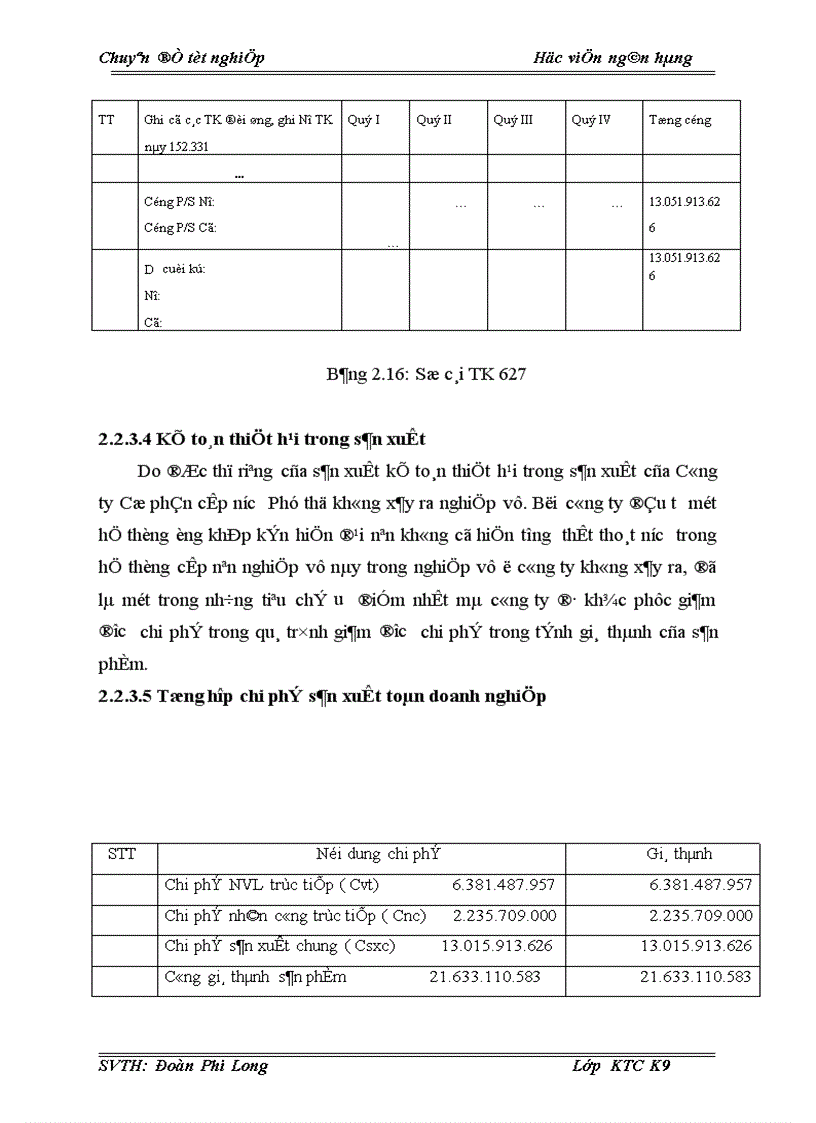 image for page Thực trạng và giải pháp hoàn thiện kế toán chi phí sản xuất và tính giá thành sản phẩm tại Công ty Cổ phần cấp nước Phú Thọ