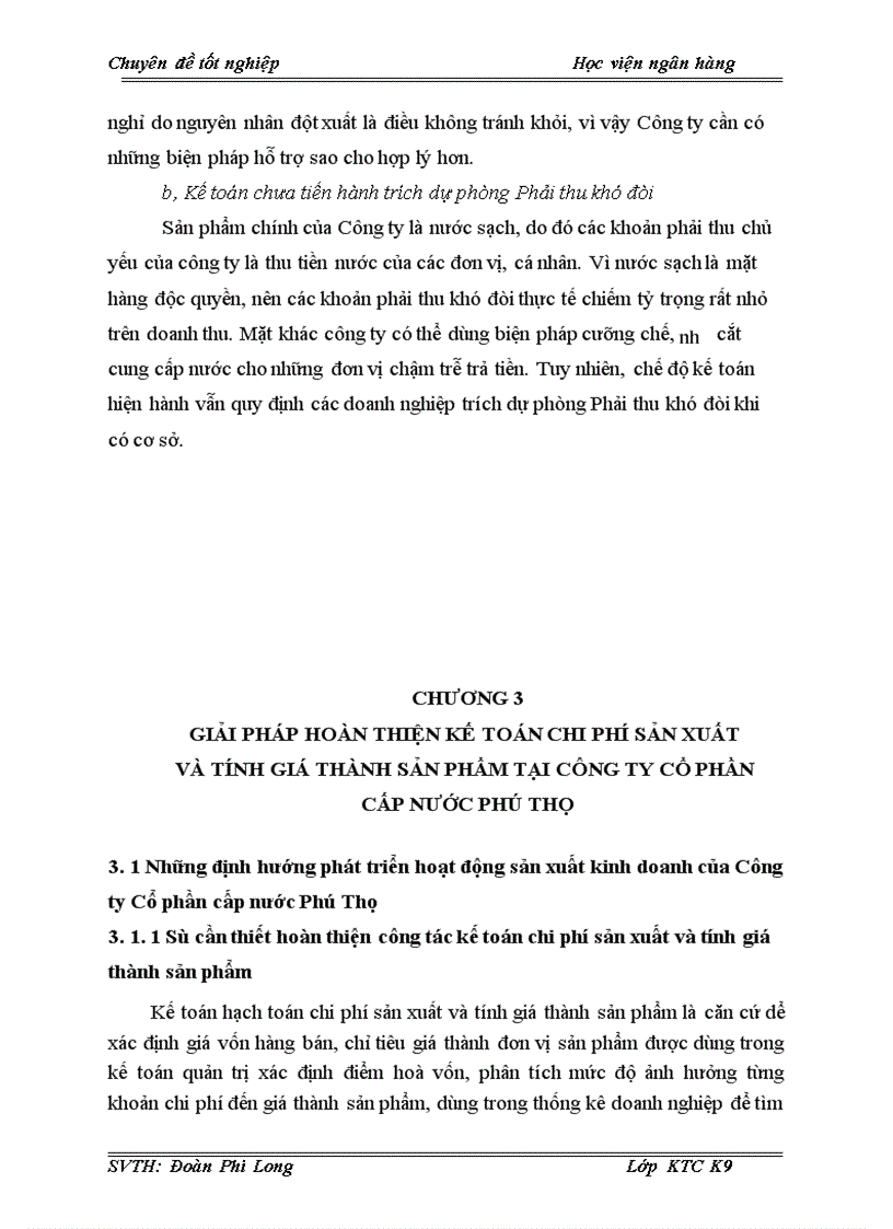 image for page Thực trạng và giải pháp hoàn thiện kế toán chi phí sản xuất và tính giá thành sản phẩm tại Công ty Cổ phần cấp nước Phú Thọ