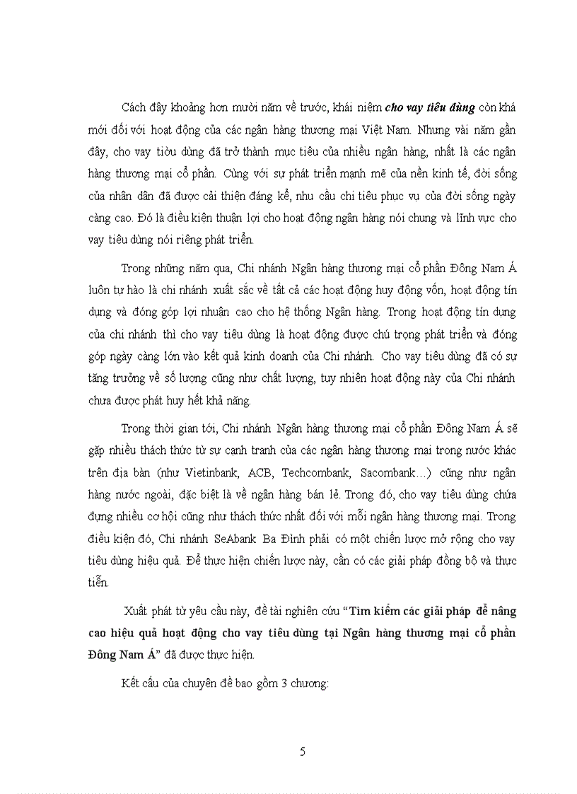 image for page Tìm kiếm các giải pháp để nâng cao hiệu quả hoạt động cho vay tiêu dùng tại Ngân hàng thương mại cổ phần Đông Nam Á 1