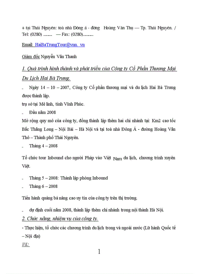 image for page Thực trạng hoạt động kinh doanh của công ty Cổ phần thương mại và Du lịch Hai Bà Trưng