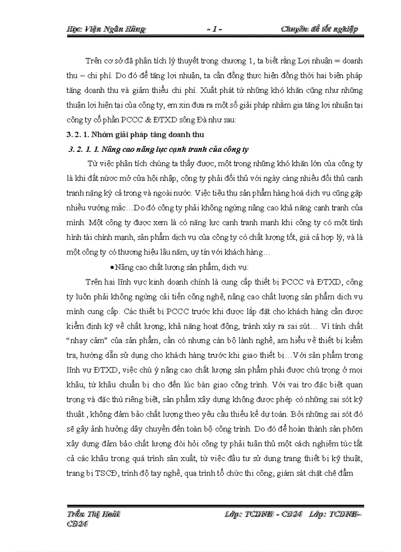 image for page Lợi nhuận và các giải pháp nâng cao lợi nhuận tại công ty CP PCCC ĐTXD sông Đà 1