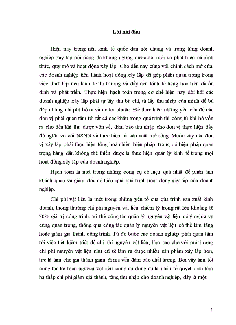 image for page Tổ chức công tác kế toán nguyên vật liệu công cụ dụng cụ ở công ty xây dựng số 19 1