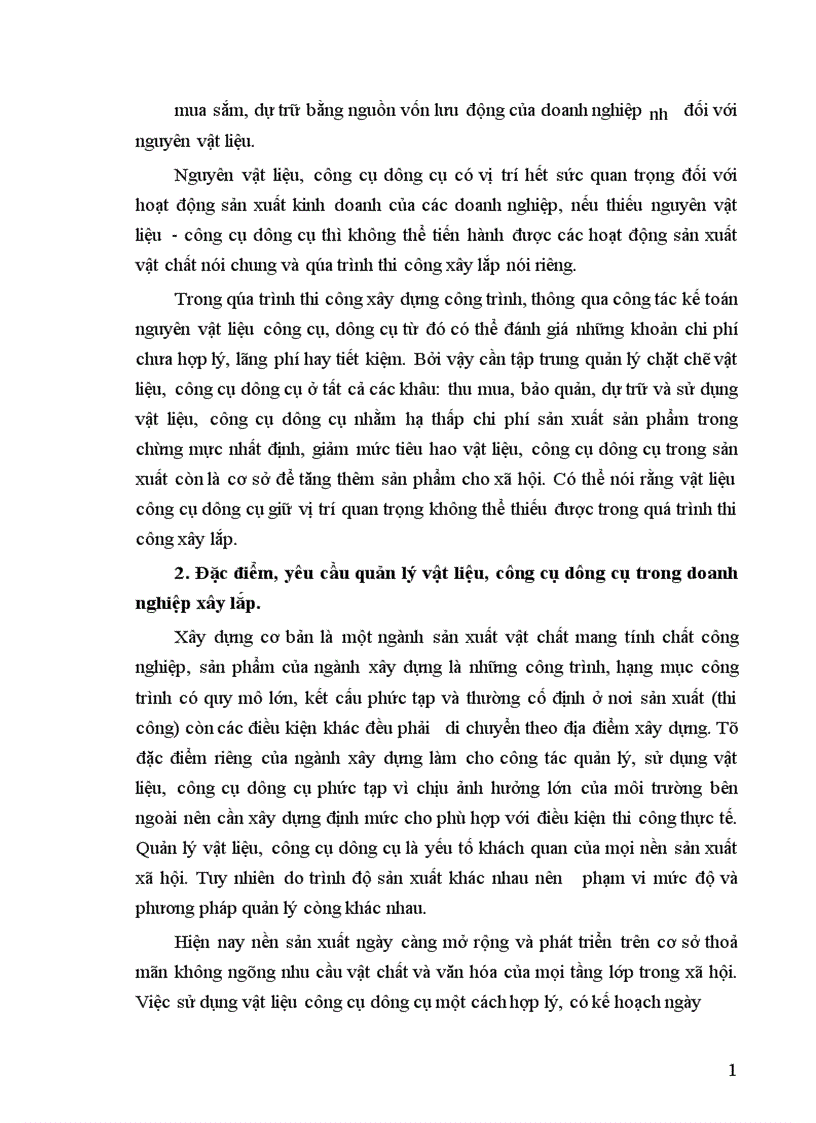 image for page Tổ chức công tác kế toán nguyên vật liệu công cụ dụng cụ ở công ty xây dựng số 19 1