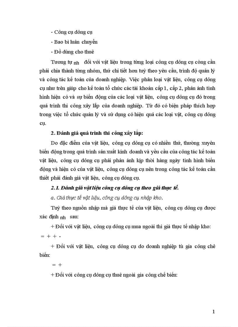 image for page Tổ chức công tác kế toán nguyên vật liệu công cụ dụng cụ ở công ty xây dựng số 19 1
