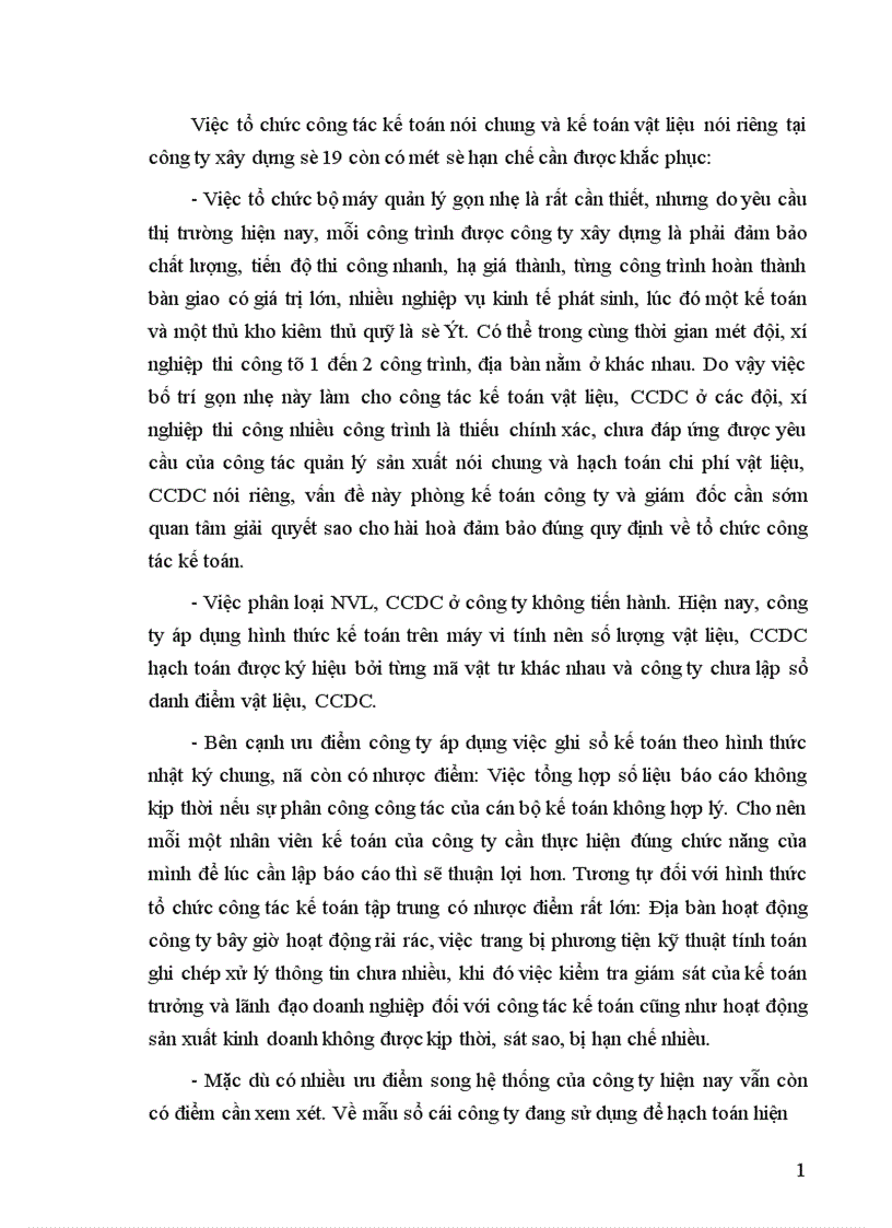 image for page Tổ chức công tác kế toán nguyên vật liệu công cụ dụng cụ ở công ty xây dựng số 19 1