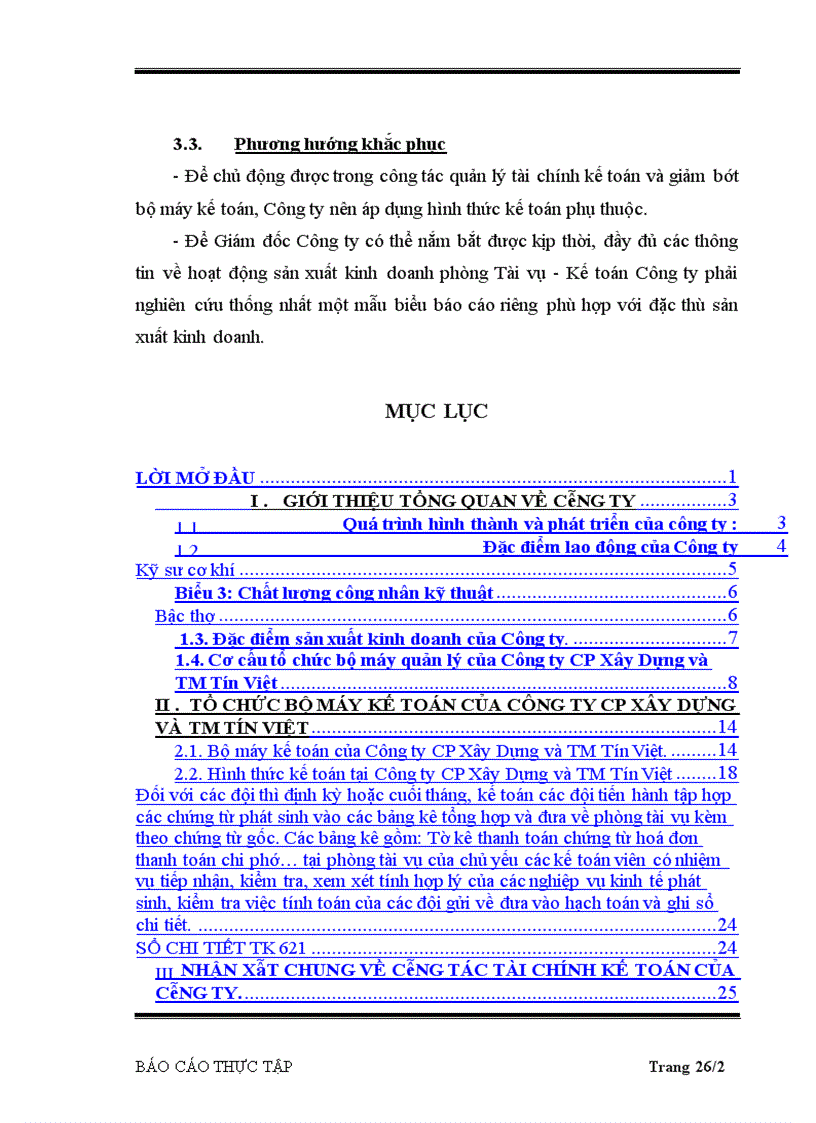 image for page Báo cáo thực tập tổng hợp tại Công ty CP Xây Dựng và TM Tín Việt