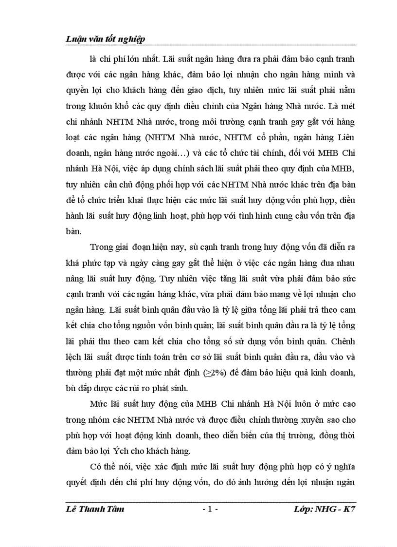 image for page Huy động vốn trong bối cảnh chính sách tiền tệ thắt chặt tại ngân hàng MHB Hà Nội