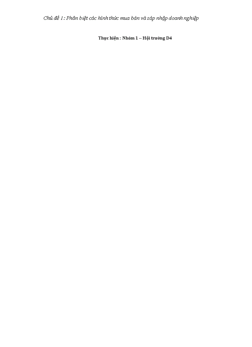 image for page Chủ đề Phân biệt các hình thức mua bán và sáp nhập doanh nghiệp