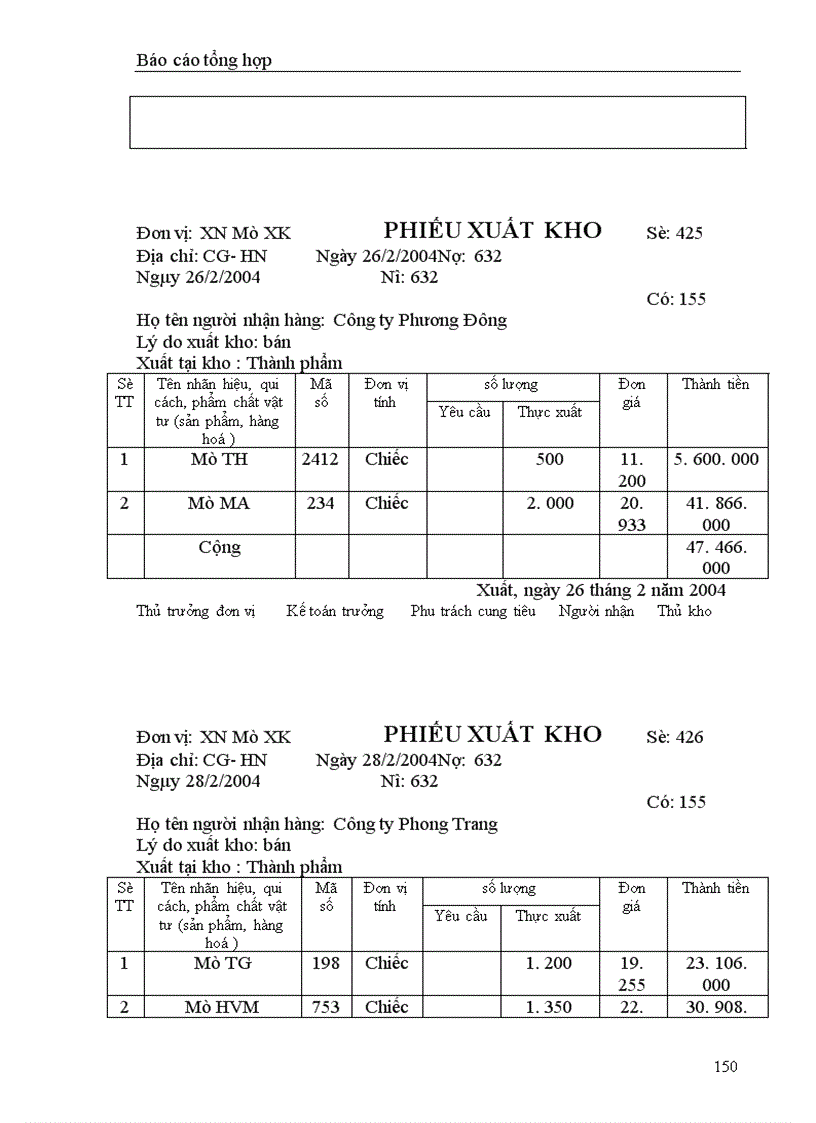 image for page báo cáo tổng hợp kế toán tại nhà máy chỉ khâu Hà Nội