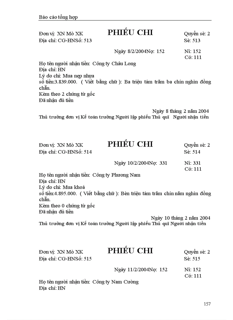 image for page báo cáo tổng hợp kế toán tại nhà máy chỉ khâu Hà Nội