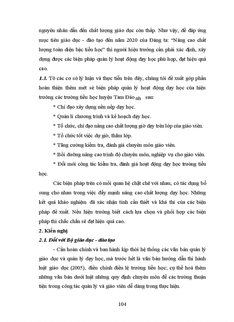 image for page Biện pháp quản lí hoạt động dạy học của hiệu trưởng các trường Tiểu học huyện Tam Đảo Vĩnh Phúc
