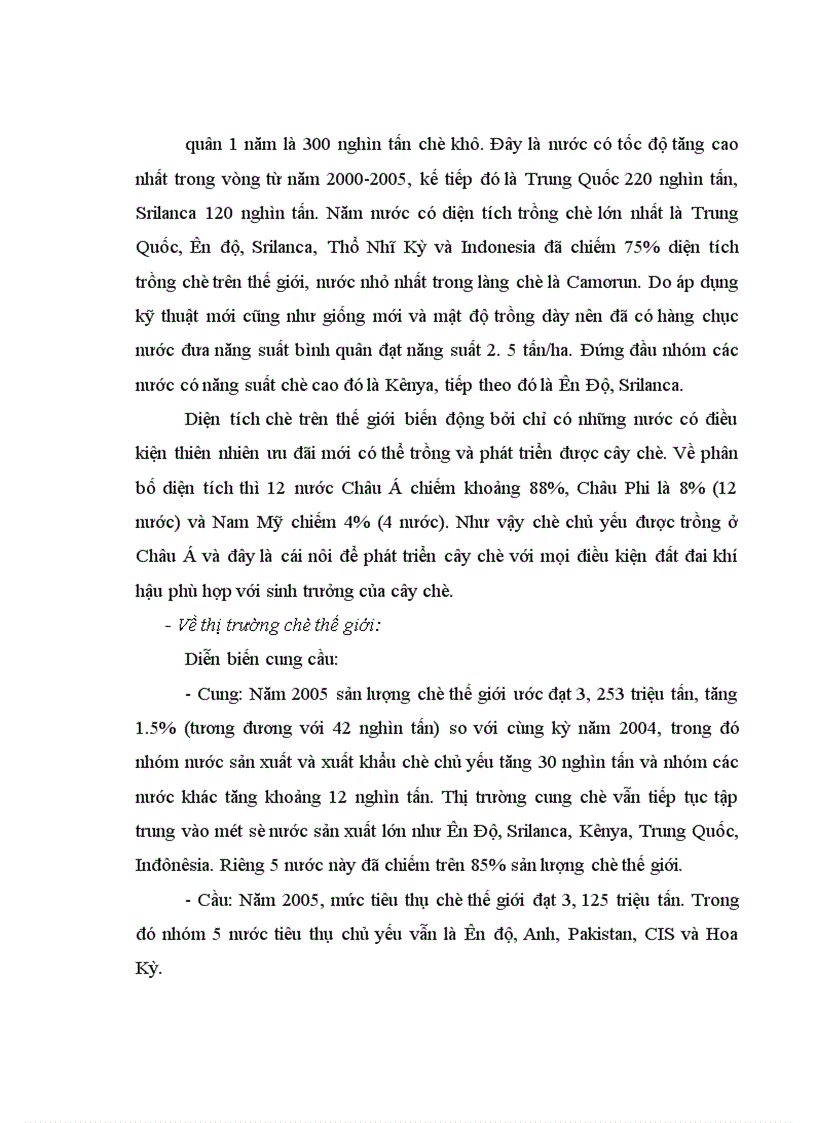 image for page Phát triển ngành chè Việt Nam trong qúa trình hội nhập kinh tế Quốc tế