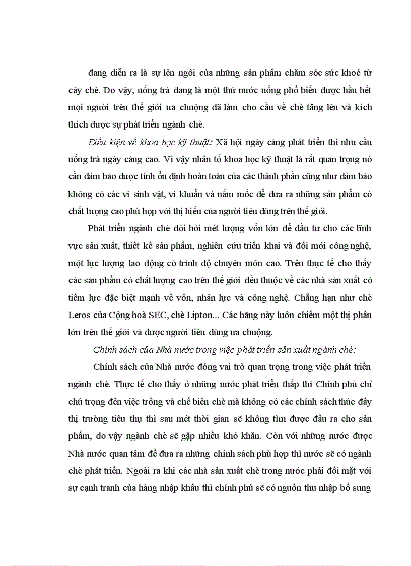 image for page Phát triển ngành chè Việt Nam trong qúa trình hội nhập kinh tế Quốc tế