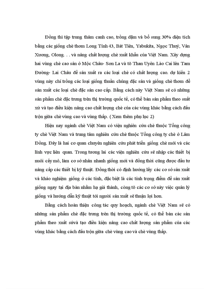 image for page Phát triển ngành chè Việt Nam trong qúa trình hội nhập kinh tế Quốc tế