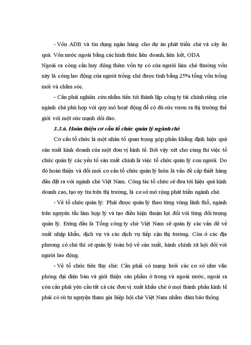 image for page Phát triển ngành chè Việt Nam trong qúa trình hội nhập kinh tế Quốc tế